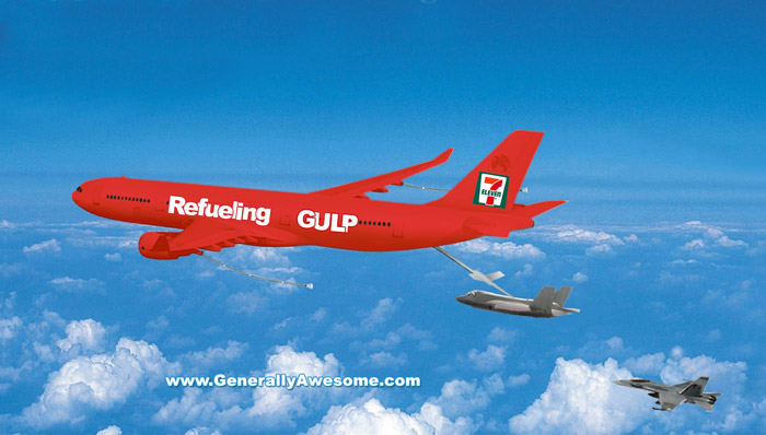 For ultimate range this allows people to get their Gulp on even in remote locations with no 7-Elevens around!