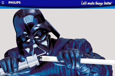 Philips and Industrial light and magic have teamed up to provide and even brighter Light Saber for good old Darth Vader.