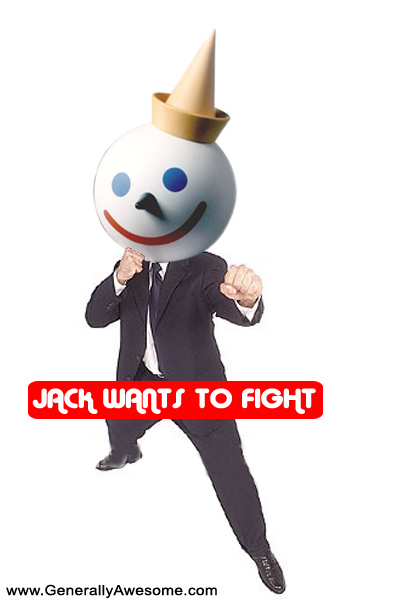 Jumbo Jack is ready to take on all comers.  He is ready to fight, the question is who wants to fight Jack?!