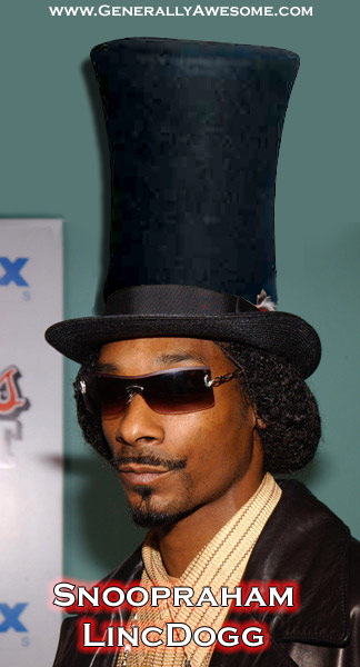 This great photo of snoop doggy dogg as Snoopraham LincDogg shows a great man who might have given the Gettysburg address in a completely different way if he had been there instead of President Abraham Lincoln!